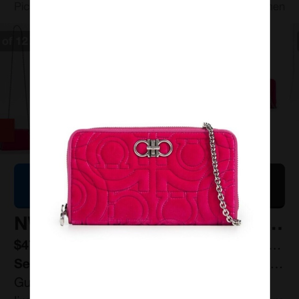 Salvatore Ferrágamo Pink Crossbody Wallet NWT 👛😍 - Picture 3 of 4